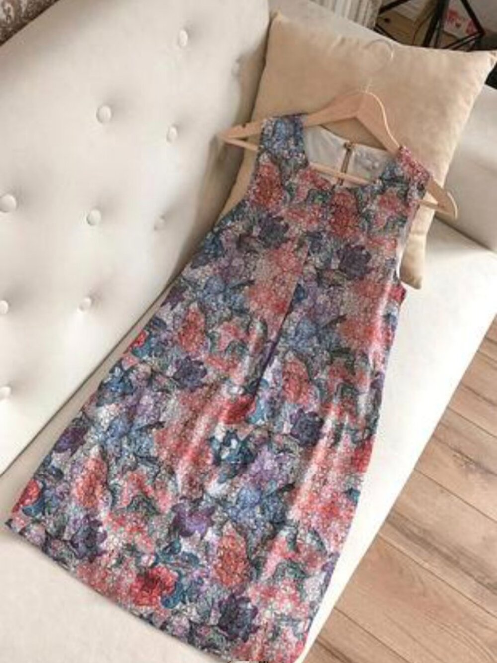 H&M Women's Summer Sleeveless Shift Floral Dress A-line Lined Size 8